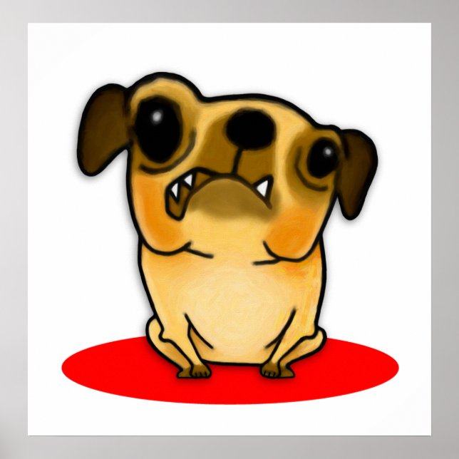 Eingepanzerter Mops Poster (Vorne)