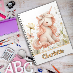 Einges eidechsenpastell Einhorn Wildblume Notizblock