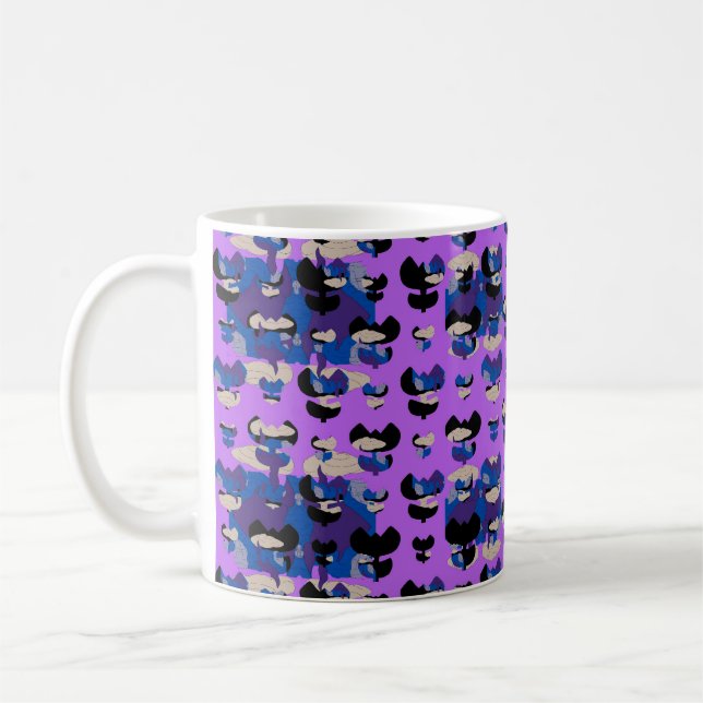 Eingeschlossene Himmelsflammen-Tulpe Kaffeetasse (Links)