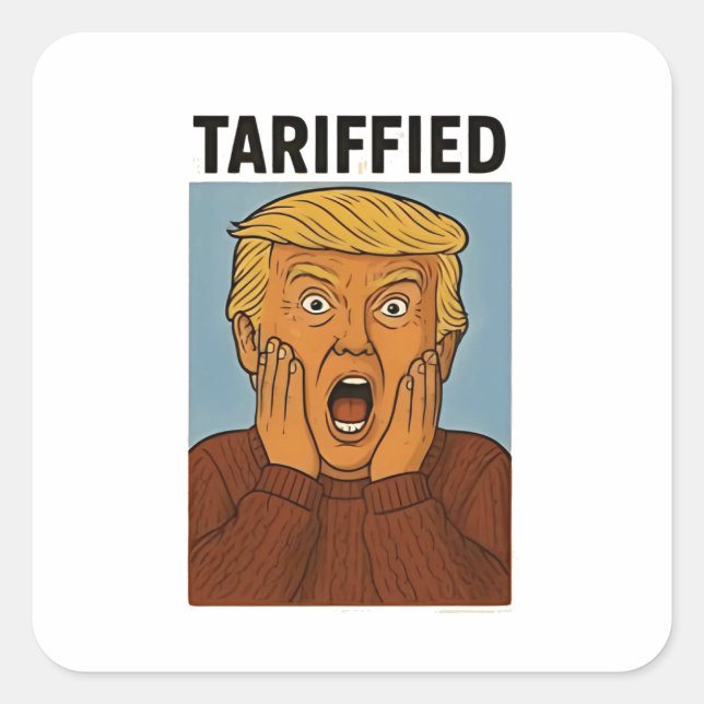 Eingeschlossene Residenzen I stehen mit Pinguinen Quadratischer Aufkleber (Vorderseite)