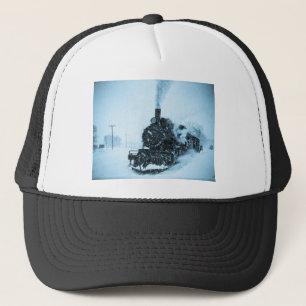 Eingeschneiter Zug Vintage Truckerkappe