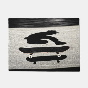eingeschobenes Skateboard Fußmatte