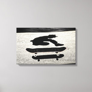 eingeschobenes Skateboard Leinwanddruck