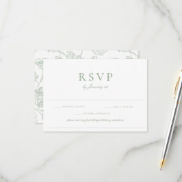 Eingeschränkte Ernährung bei Grünen Hochzeiten RSVP Karte