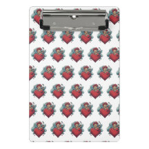 Eingeschränkte Klassik: Herz- und Kupiden-Clipboar