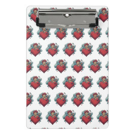 Eingeschränkte Klassik: Herz- und Kupiden-Clipboar Mini Klemmbrett