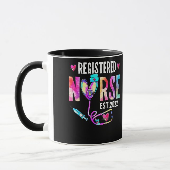 Eingeschriebene Krankenschwester Est. 2022 RN-Absc Tasse (Links)