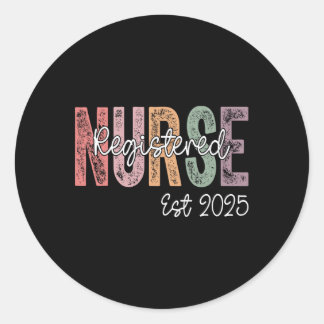 Eingeschriebene Krankenschwester Est. Rn Graduate  Runder Aufkleber
