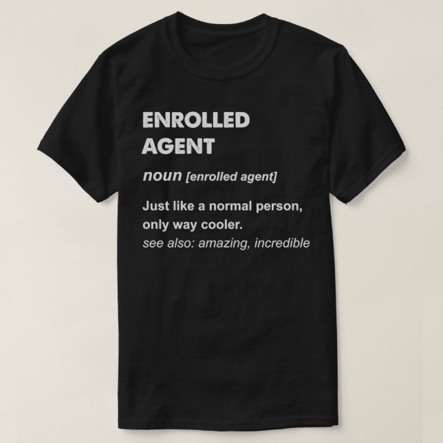 Eingeschriebener Agent T-Shirt (Design vorne)