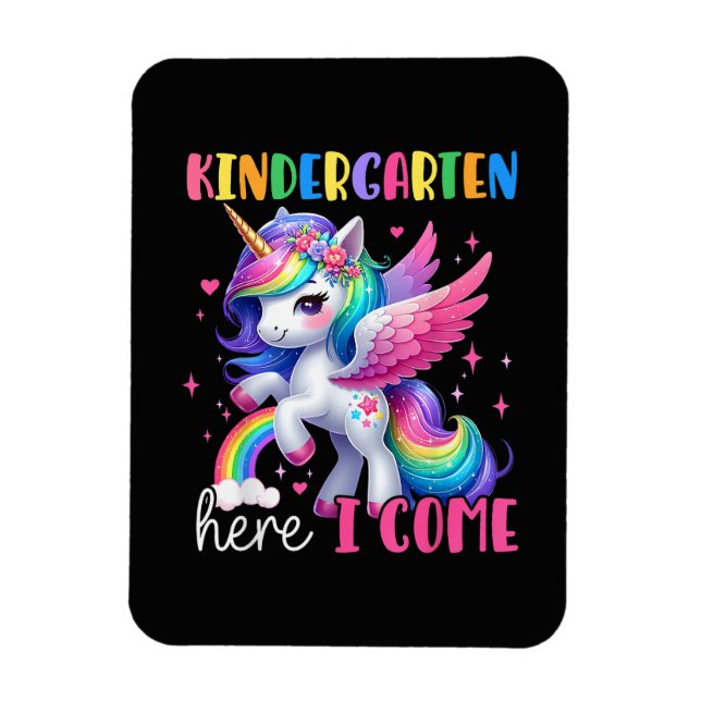 Eingeschultes Einhorn Kindergarten Magnet (Vertikal)