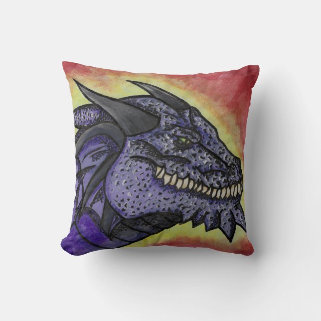 Eingestufter Drache Kissen (Vorderseite)