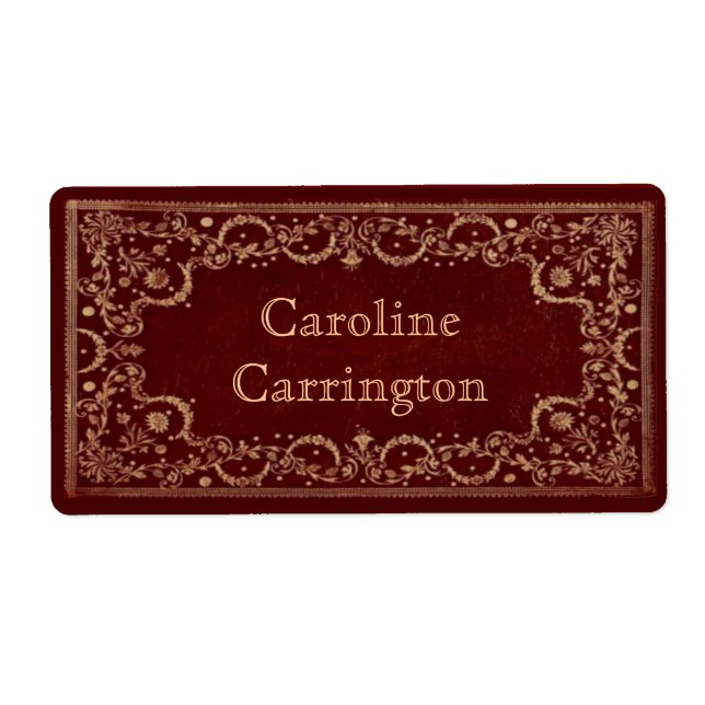 Eingestuftes Gilt Leather Effect Persönliches Buch (Vorne)