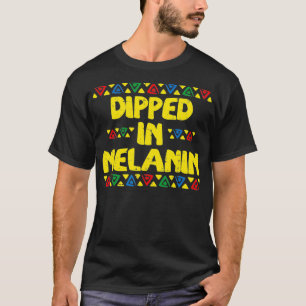 Eingetaucht in Melanin Kente African Pride Black H T-Shirt