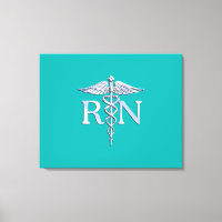 Eingetragene Krankenschwester RN Caduceus auf Türk