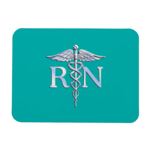 Eingetragene Krankenschwester RN Caduceus auf Türk Magnet