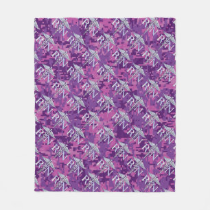 Eingetragene Krankenschwester Silver Caduceus Pink Fleecedecke