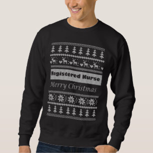 Eingetragene Krankenschwester Ulgy Weihnachten Sweatshirt