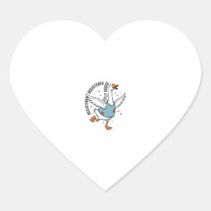 Eingetragenes Silly Goose Vintage Vector-Shirt-Des Herz-Aufkleber