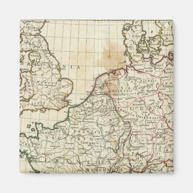 Eingeweihte Karte Europas Magnet (Vorne)