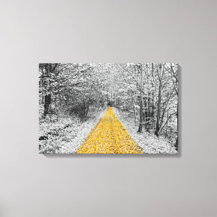 Eingewickelte Leinwand des Goldweg-Winters