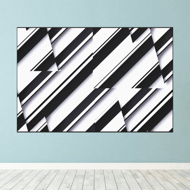 Eingewickelte Leinwand mit modernem abstraktem Des (Insitu (Holzboden))