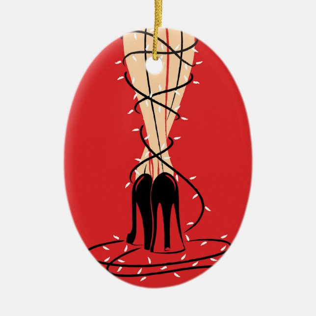 Eingewickelte oben ovale Verzierung Keramik Ornament (Vorne)