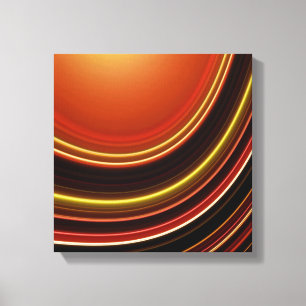 Eingewickelter Leinwand-Druck, orange abstrakte Leinwanddruck