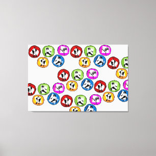 eingewickelter schwarzer Gurt der Leinwanddruck