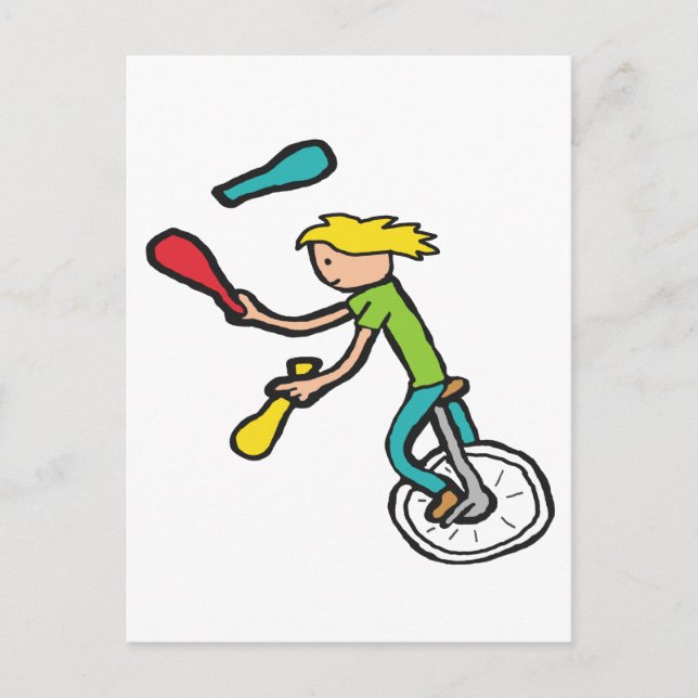 Einhadriger Jongleur Postkarte (Vorderseite)