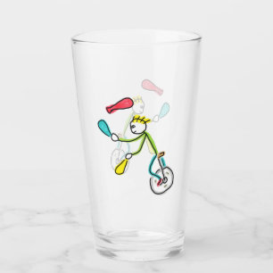 Einhadriger Stockmann Jongleur Glas