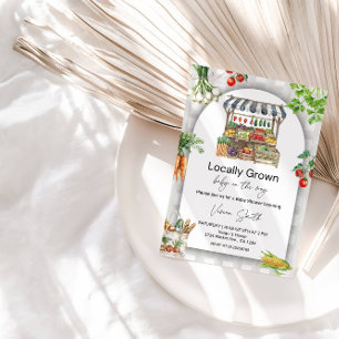 Einheimische Babyparty – Cute Farm-to-Table Einladung