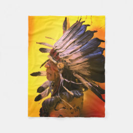 Einheimische Kiowa "Morgenhimmel" Originalkunst Fleecedecke
