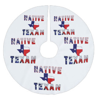 Einheimische Texas-Flaggenkarte Polyester Weihnachtsbaumdecke
