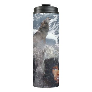 Einheimischer Geist in Alaska Thermosbecher