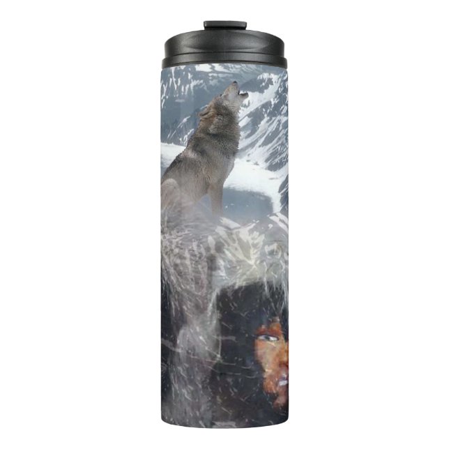 Einheimischer Geist in Alaska Thermosbecher (Vorderseite)