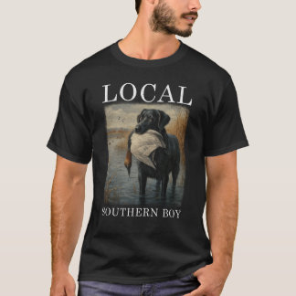 Einheimischer Junge Schwarzer Lab Entenjagd-Hund V T-Shirt