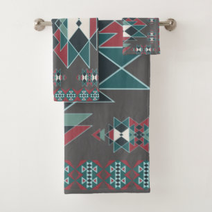 Einheimisches südwestliches indianisches Kunst-Dec Badhandtuch Set