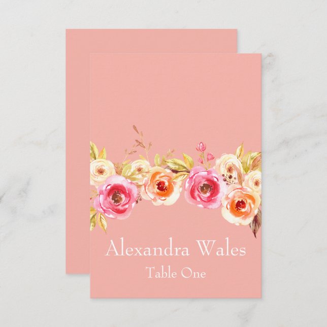 Einheit der Rose Einladung (Vorne/Hinten)