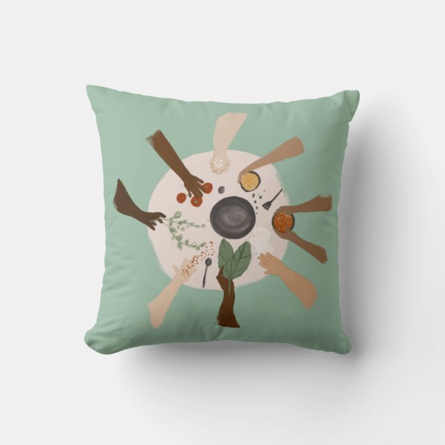 Einheit durch Diversity und Gemeinschaft Kissen (Vorderseite)