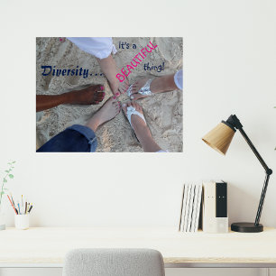 Einheit! Ethnisches Diversity Rum Point Cayman-Ins Poster