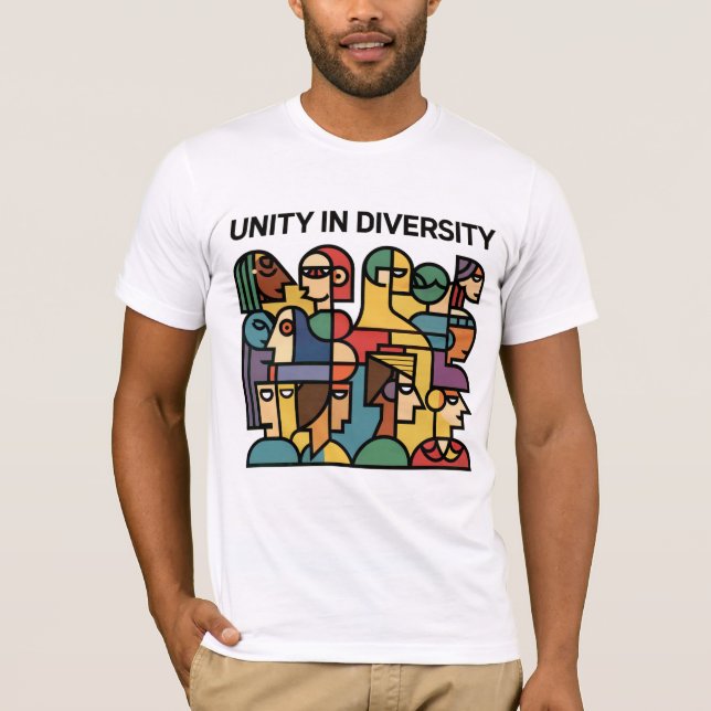 Einheit im Diversity - T-Shirt für minimale geomet (Vorderseite)