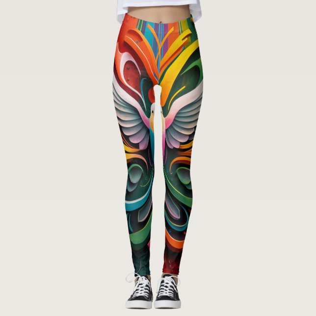 EINHEIT IM FLUG: EINE VISION DES FRIEDENS LEGGINGS (Vorderseite)