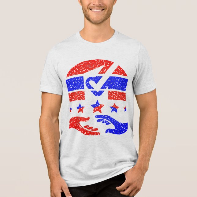 Einheit in Aktion - Ein Leuchtfeuer der Partnersch Tri-Blend Shirt (Vorderseite)