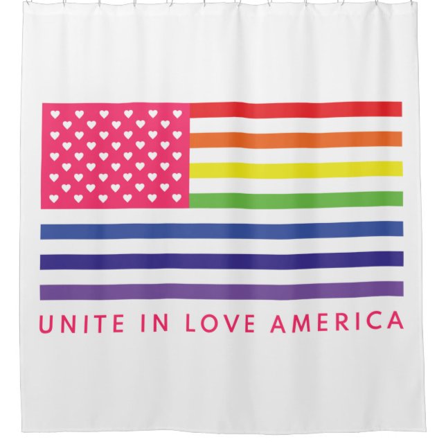 Einheit in der Liebe Amerika - Duschvorhang (Vorderseite)