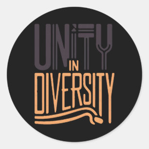 Einheit in Diversity 1 Runder Aufkleber