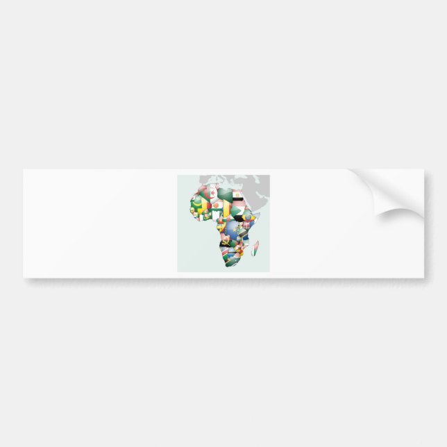 Einheit in Diversity: Afrikas Flaggen-Sammlung Autoaufkleber (Vorne)