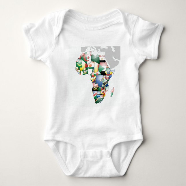 Einheit in Diversity: Afrikas Flaggen-Sammlung Baby Strampler (Vorderseite)