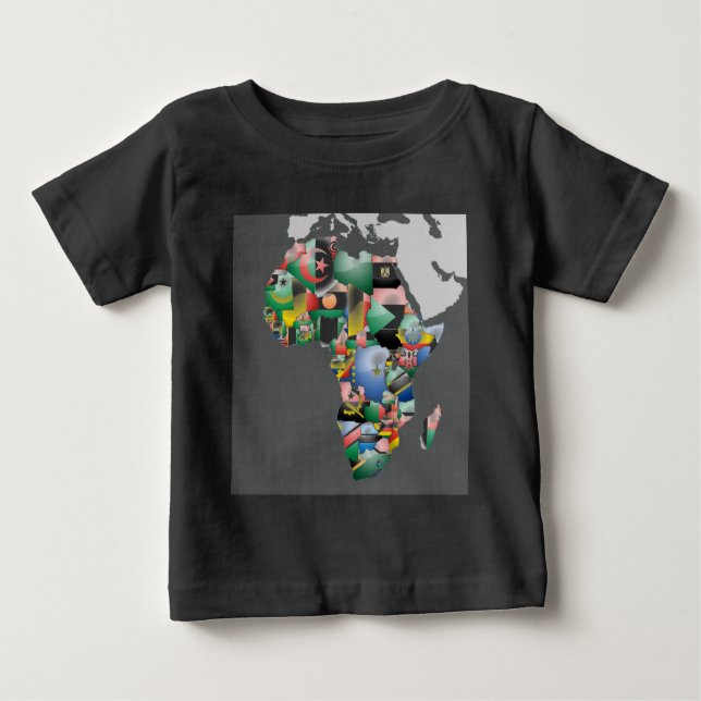 Einheit in Diversity: Afrikas Flaggen-Sammlung Baby T-shirt (Vorderseite)