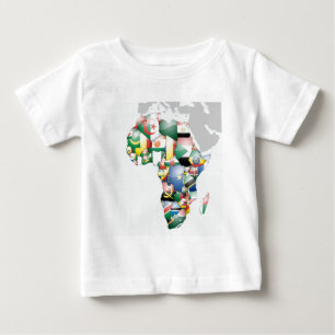 Einheit in Diversity: Afrikas Flaggen-Sammlung Baby T-shirt