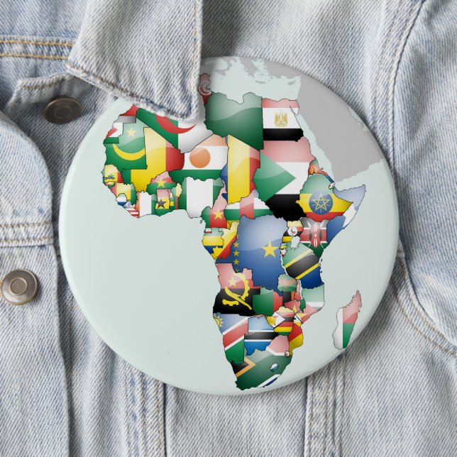 Einheit in Diversity: Afrikas Flaggen-Sammlung Button (Beispiel)